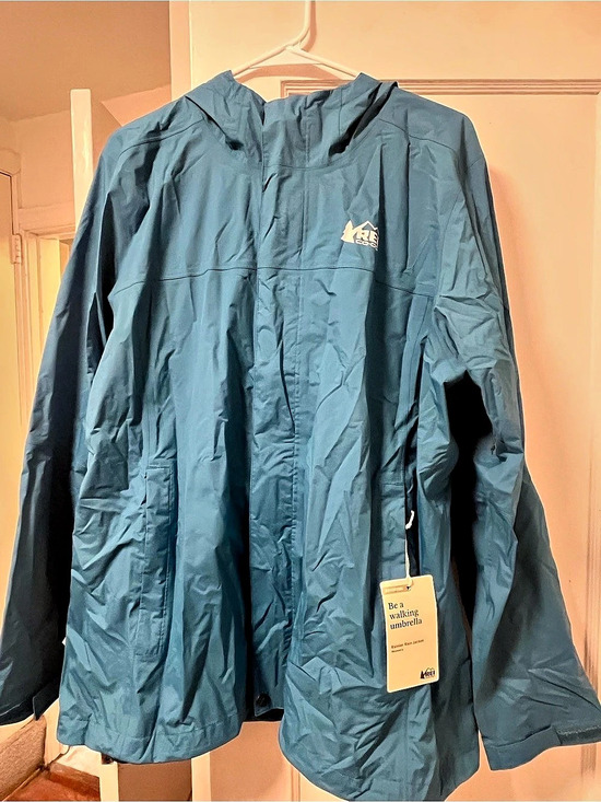 REI Jackets & Blazers - REI Rainier Rain Jacket Blue Women's Size 2x NWT